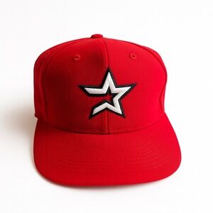 Vintage new era Houston Astros Snap Back hat Red Baseball H Kap Star MLB